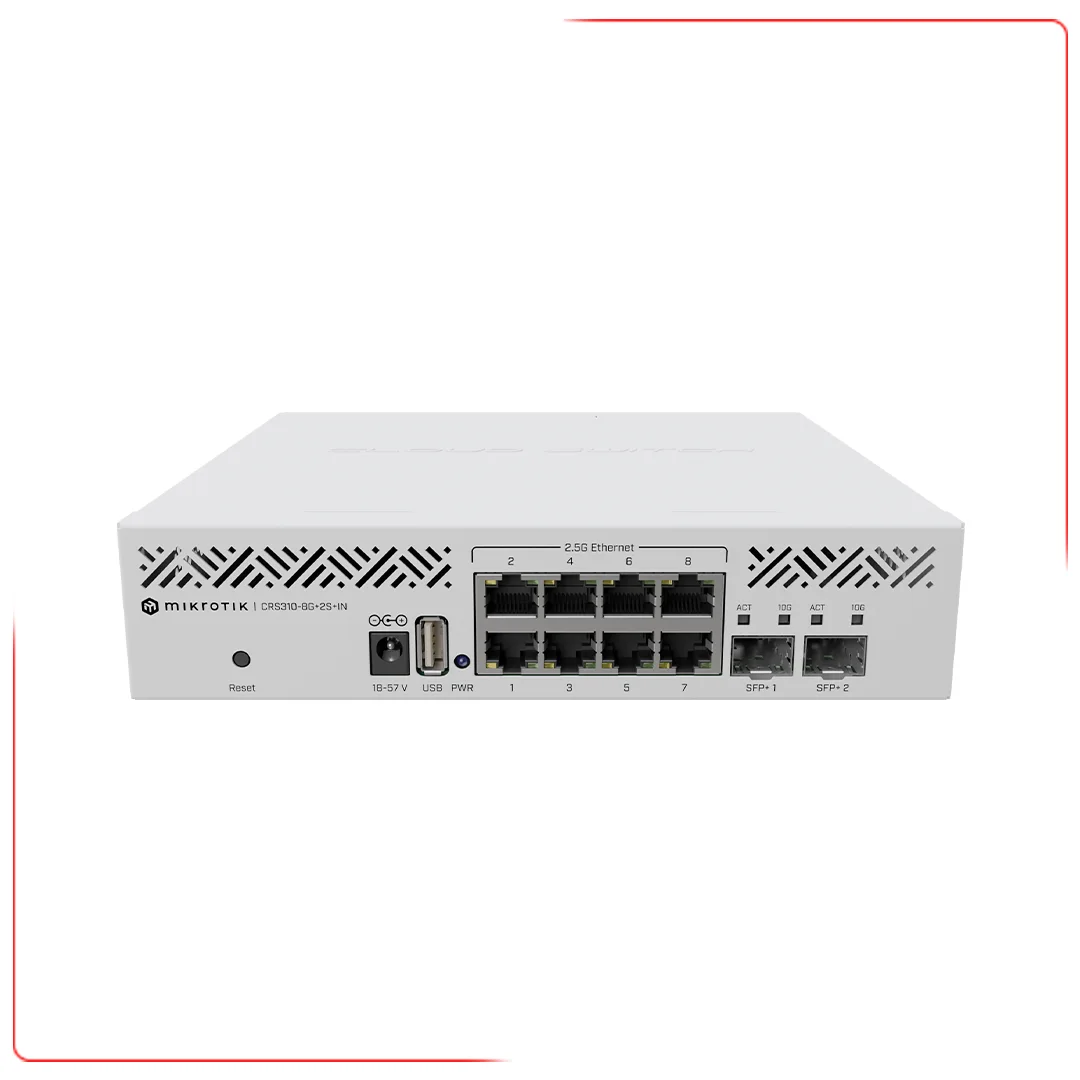 سوییچ میکروتیک مدل CRS310-8G+2S+IN