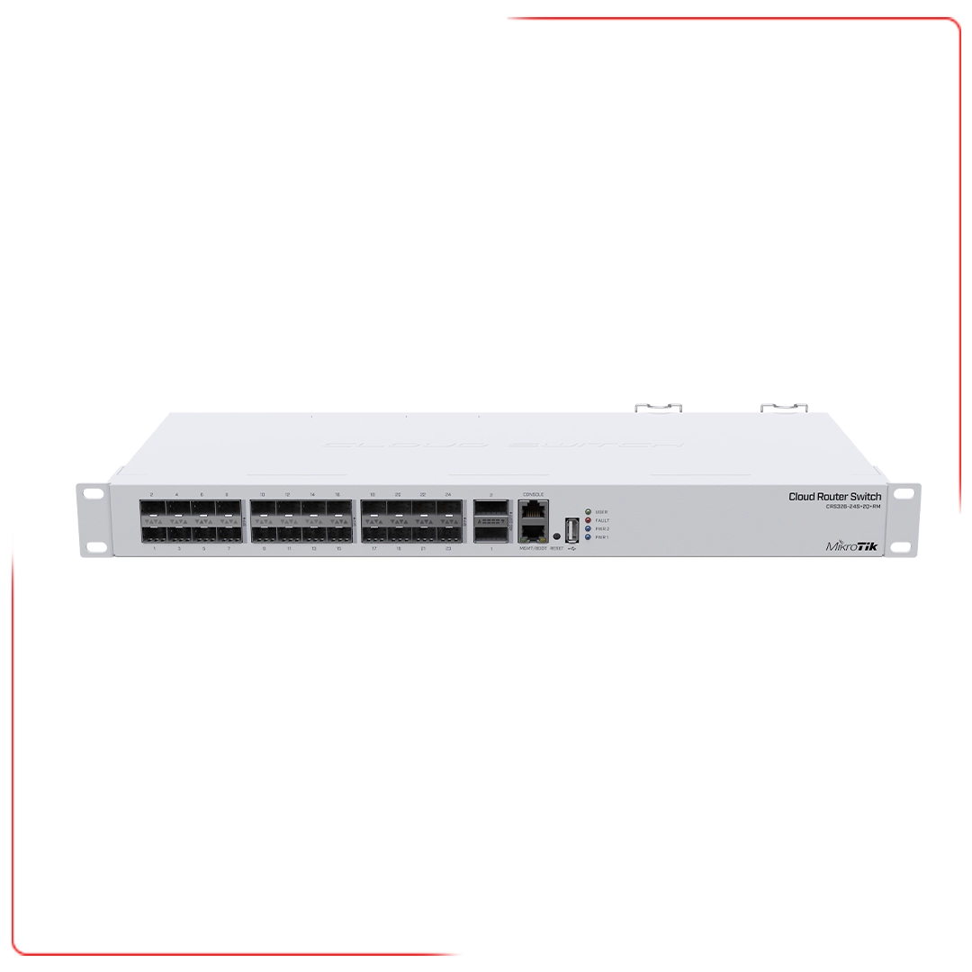 سوییچ میکروتیک مدل CRS326-24S+2Q+RM